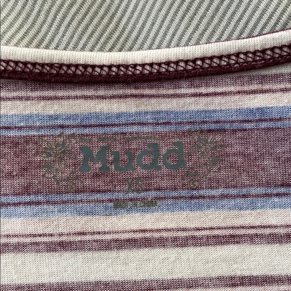 Mudd Burgundy striped long sleeve - Picture 8 of 9